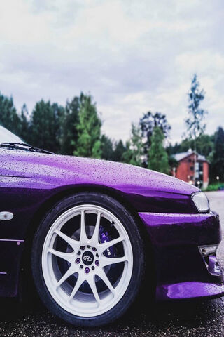 Nissan Silvia S14: A Purple Dream on Wheels 🚗💜