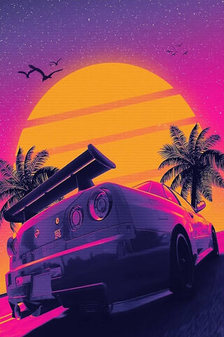Retro Sunset Ride 🌅🚗