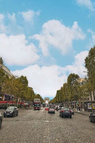 Strolling Down the Iconic Champs-Élysées 🌳🚗