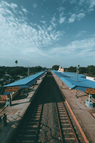 Journey Awaits: A Serene Train Station View 🚉✨