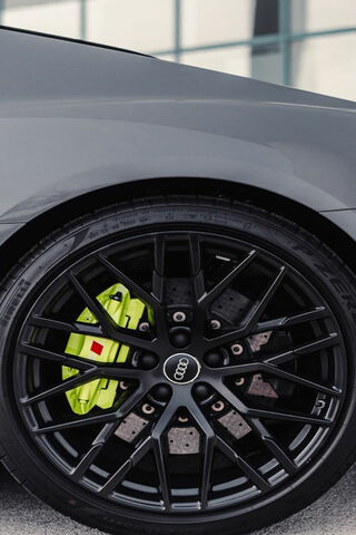 Sleek Power: The Audi R8 Wheel Up Close 🚗✨