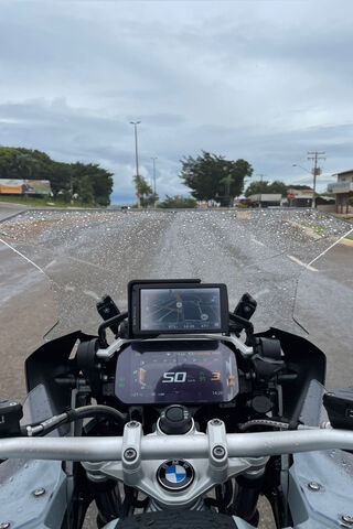 Adventure Awaits: The BMW GS 1200 in Action! 🏍️🌧️