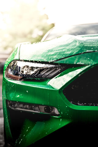 Emerald Thunder: The Green Mustang Roars