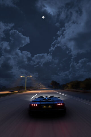 Midnight Thrill: The Lamborghini Aventador in Action 🌌🚗