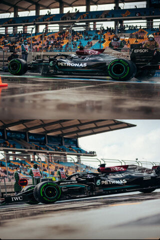 Racing Glory: The Mercedes Benz AMG F1 in Action! 🏎️💨