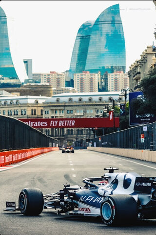 Pierre Gasly Racing Through the Streets of Baku 🏎️✨