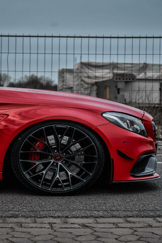 Sleek Red Dream: The Pimped Merc AMG 🚗🔥