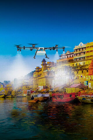 Aerial Wonders: Varanasi from Above 🚁✨