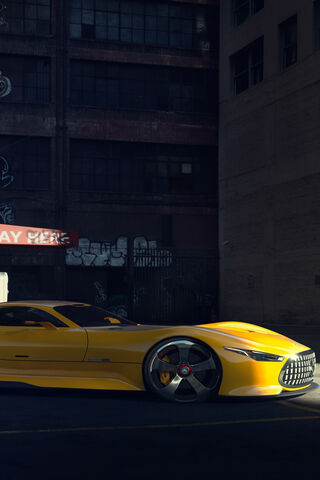 Yellow Mercedes