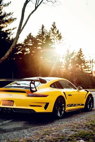 Sunset Thrills: The Yellow GT3RS