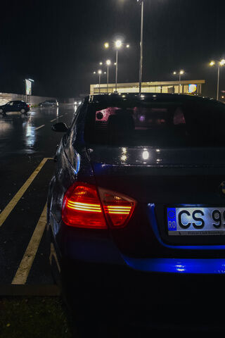 Glistening BMW E90 Tail Lights in the Rain 🌧️✨