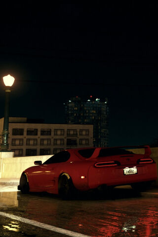 Nighttime Thrills: The Iconic Toyota Supra JZA-80