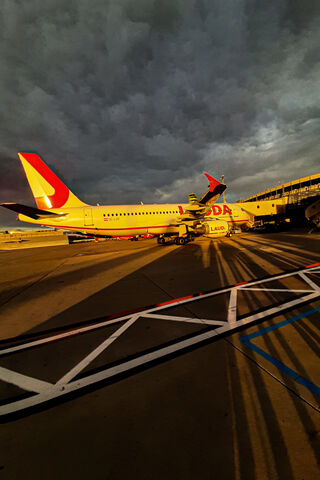 Laudamotion's Golden Hour: A320 in Action ✈️🌅