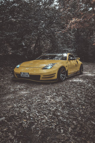 The Bold Beauty: Nissan 350Z in Nature 🌟