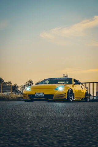 Sunset Thrills: The Nissan 350Z in Yellow