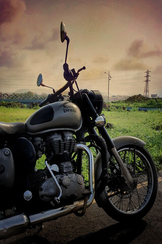 Golden Hour Ride: The Sunkissed Enfield