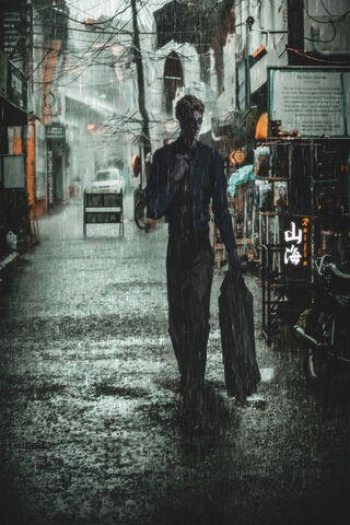 Urban Elegance: A Rainy Day in Motion