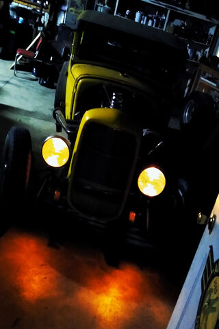 Ghostly Glow: The Eerie Hot Rod