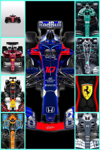 F1 Legends Unite: A Colorful Mashup of Speed