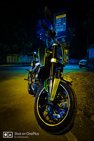 Night Rider: The KTM Duke in Neon Glory 🌌🏍️