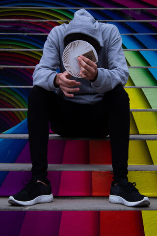 Enigmatic Descent: The Magic of Colorful Stairs