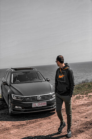 Sleek Adventures: The Passat B8 by the Shore 🌊🚗