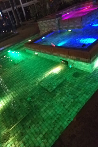 Colorful Waters: A Nighttime Oasis 🌊✨
