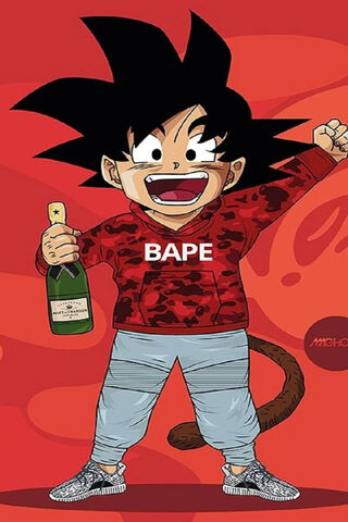 Bape Kid Goku: The Stylish Saiyan 🍾✨