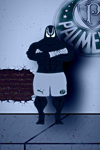 Mascote Mancha-Verde: The Fearless Guardian of Palmeiras! 💚💪