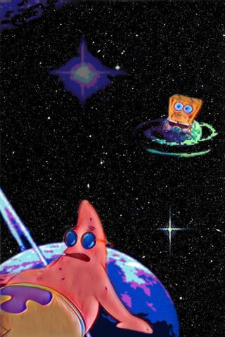 Cosmic Chill with Patrick and SpongeBob 🌌✨