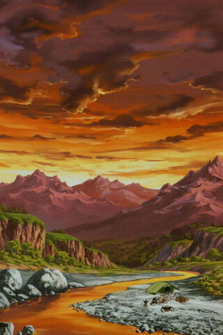 Epic Sunset Over the Dragon Ball World 🌅🐉