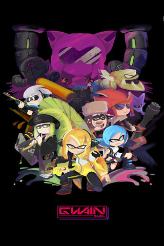 Gwain's Colorful Crew: A Splatoon Adventure! 🎨💦