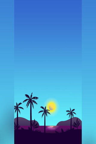 Tropical Serenity: A Cartoon Paradise 🌴🌅