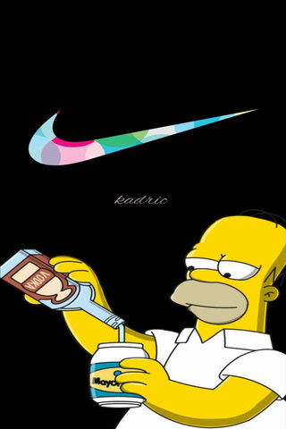 Homer's Snack Time: A Nike Twist! 🍩👟