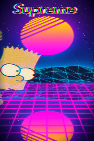 Retro Bart: A Vaporwave Dream 🌌✨