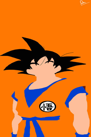 Goku Unleashed: A Minimalist Tribute
