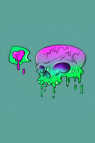 Chilling Vibes: The Drippy Skull Logo 🎮💀