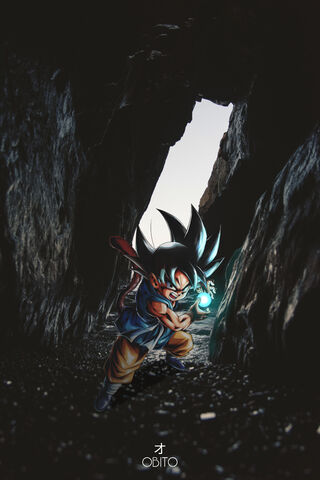 Goku's Epic Cave Adventure 🌌✨