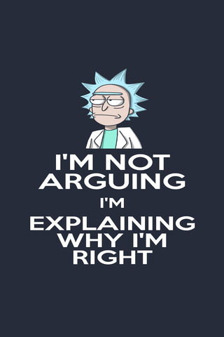 Rick Not Arguing