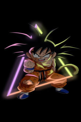 Neon Power: Young Goku Unleashed! 🌟