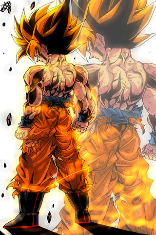 Goku's Fiery Transformation: The Power Within 🔥