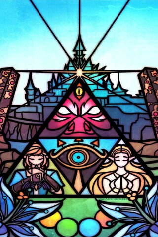 Triforce of Light: A Stained Glass Tribute