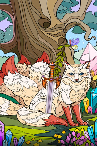 Enchanted Guardian of the Forest 🌌🦊