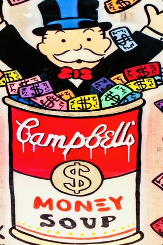 Monopoly Money Soup: A Playful Twist on Classic Art