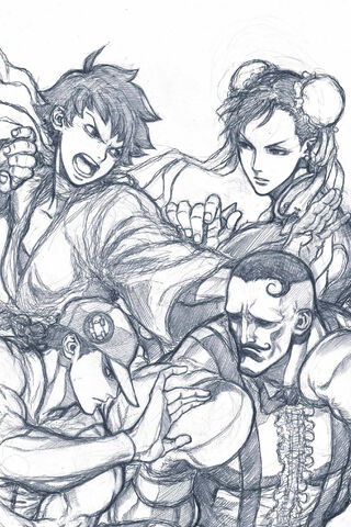 Epic Showdown: Street Fighter III Sketch 🎮🔥
