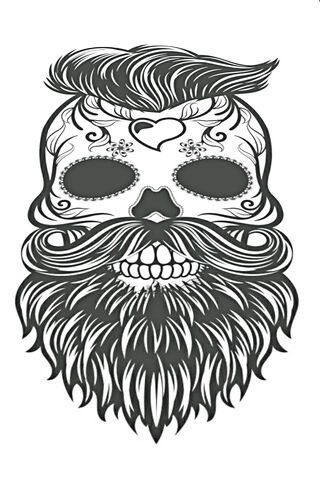 Bearded Skull: A Fusion of Life and Death