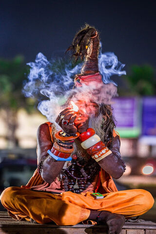 Mystical Flames: The Aghori's Ritual