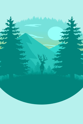 Serene Stag in Nature's Embrace 🌲🦌