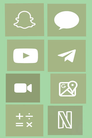 Vibrant Green Icons of Connection 🌿✨