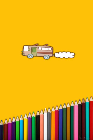 Colorful Journey: A Pencil Adventure 🚍✏️